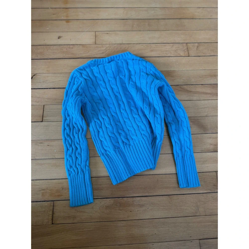 Ralph Lauren light blue cable knit sweater youth
